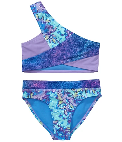 Under Armour Big Girls Sleeveless Reese One-Shoulder Tankini Top & Matching Hipster Bottom Two-Piece Swimsuit