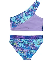 Under Armour Big Girls Sleeveless Reese One-Shoulder Tankini Top & Matching Hipster Bottom Two-Piece Swimsuit