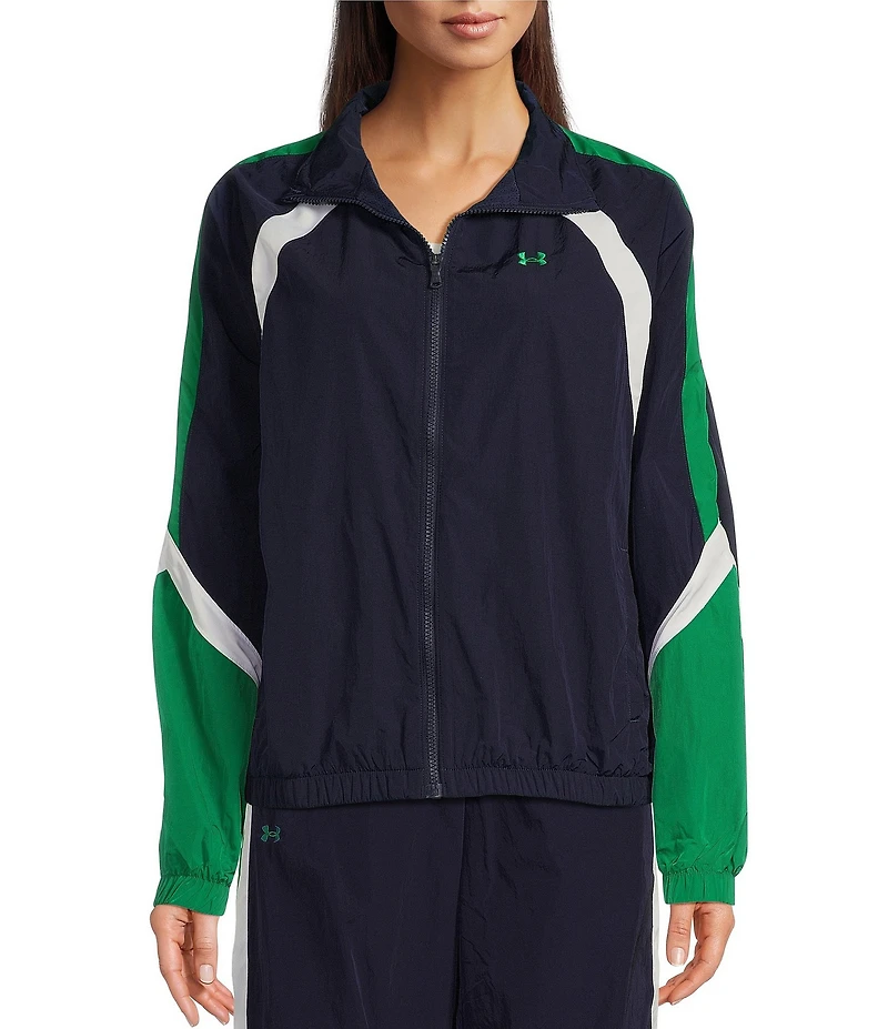 Under Armour Icon Allover Crinkle Textured Water Resistant Track Jacket