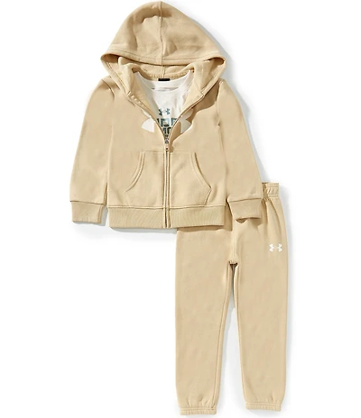 Under Armour Little Boys Short Sleeve T-Shirt Hooded Jacket And Jogger Pants 3-Piece Set