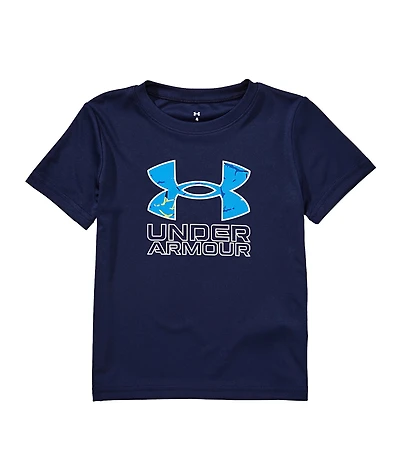 Under Armour Little Boys Short Sleeves Core Logo Fill Tech T-Shirt