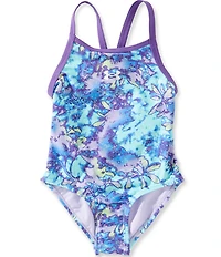 Under Armour Little Girls Floral One-Piece Swimsuit