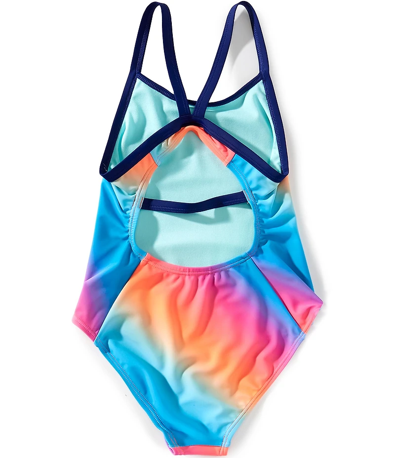 Under Armour Little Girls Gradient-Pattern One-Piece Swimsuit