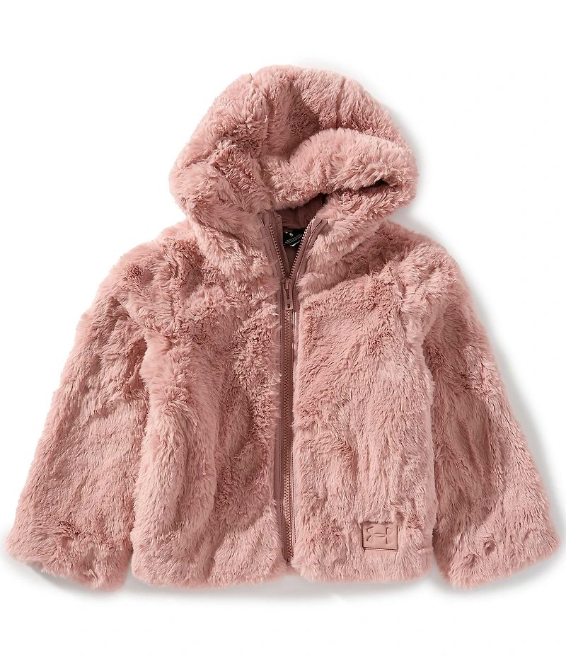 Under Armour Little Girls Long Sleeve Cozy Faux Fur Hoodie Jacket