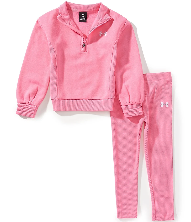 Under Armour Little Girls Long-Sleeve Fleece Pullover Top & Matching Leggings Set