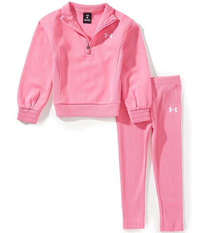 Under Armour Little Girls Long-Sleeve Fleece Pullover Top & Matching Leggings Set