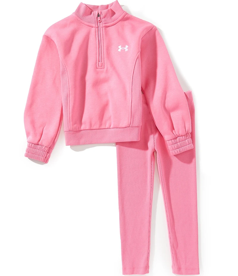 Under Armour Little Girls Long-Sleeve Fleece Pullover Top & Matching Leggings Set