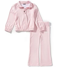 Under Armour Little Girls Long Sleeve Full Zip Jacket, Floral Sport Graphic Tee & Flare Leggings Set