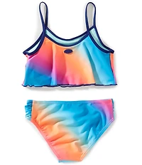 Under Armour Little Girls Sleeveless Gradient-Print Midkini Top & Matching Bikini Bottom Two-Piece Swimsuit