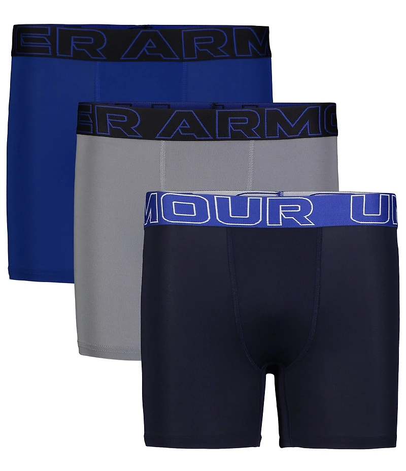 Under Armour Big Boys Performance Tech Solid Boxer Briefs 3-Pack
