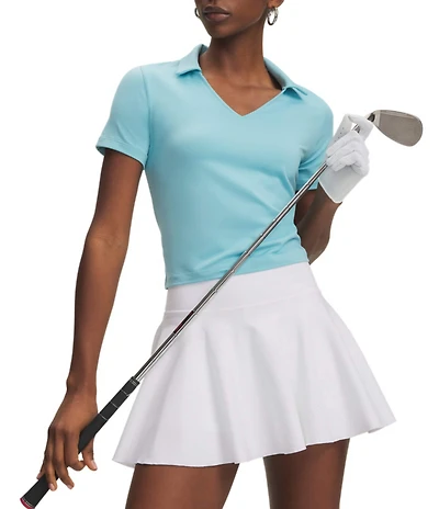 Under Armour Motion V-Neck Collared Short Sleeve Polo Top