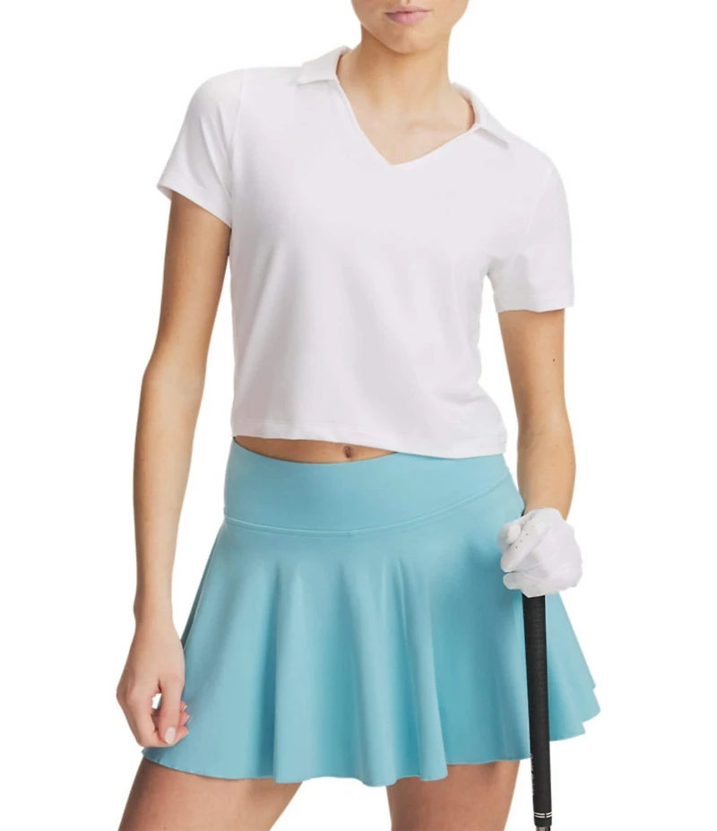 Under Armour Motion V-Neck Collared Short Sleeve Polo Top