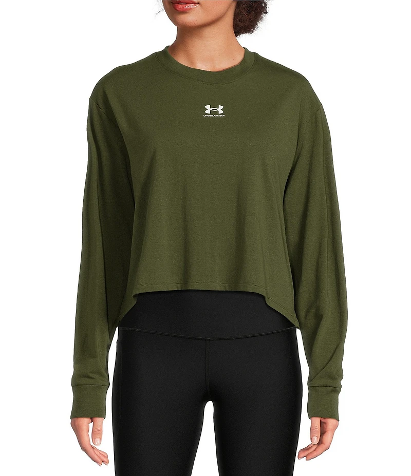 Under Armour Riv Boxy Crew Neckline Long Sleeve Top