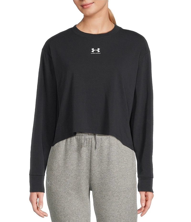 Under Armour Riv Boxy Crew Neckline Long Sleeve Top
