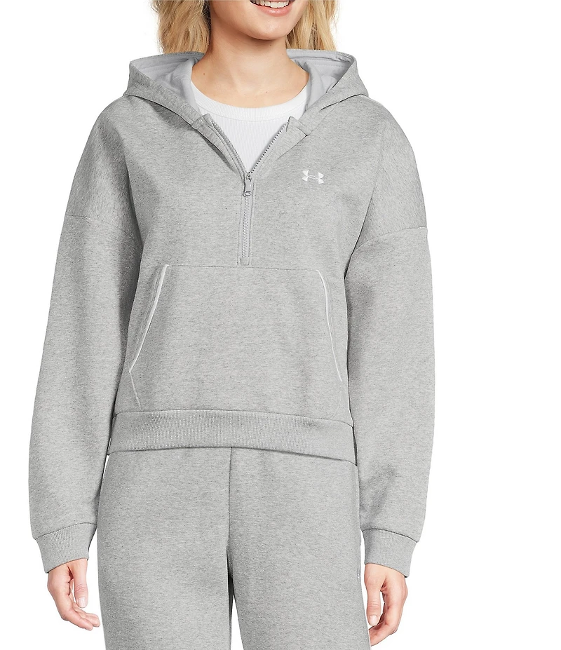 Under Armour Coordinating Rival Fleece Piped Long Sleeve 1/2 Zip Hoodie