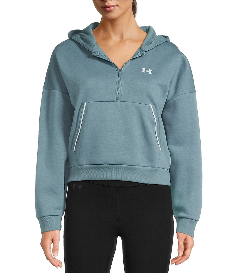Under Armour Coordinating Rival Fleece Piped Long Sleeve 1/2 Zip Hoodie