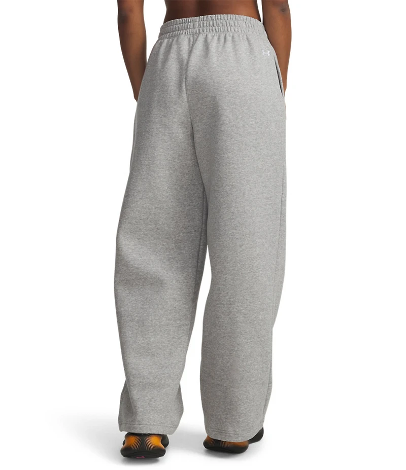 Under Armour Rival Fleece Script High Rise Pull-On Straight Leg Pants