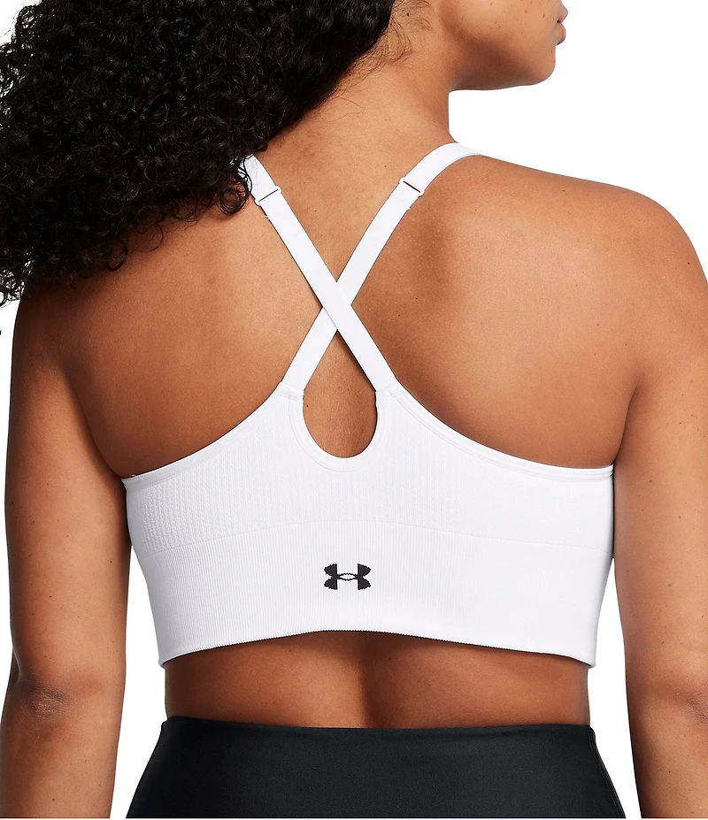 Under Armour Solid 4-Way Stretch Vanish Seamless Scoop Neck Sports Bra