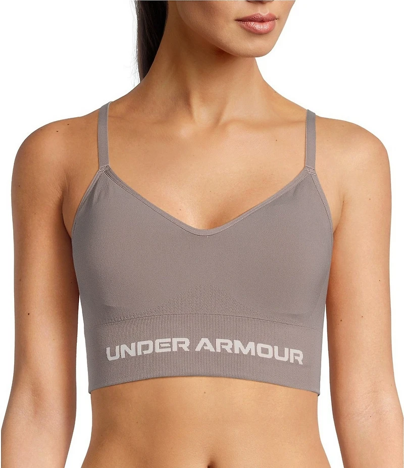 Under Armour Solid 4-Way Stretch Vanish Seamless Scoop Neck Sports Bra