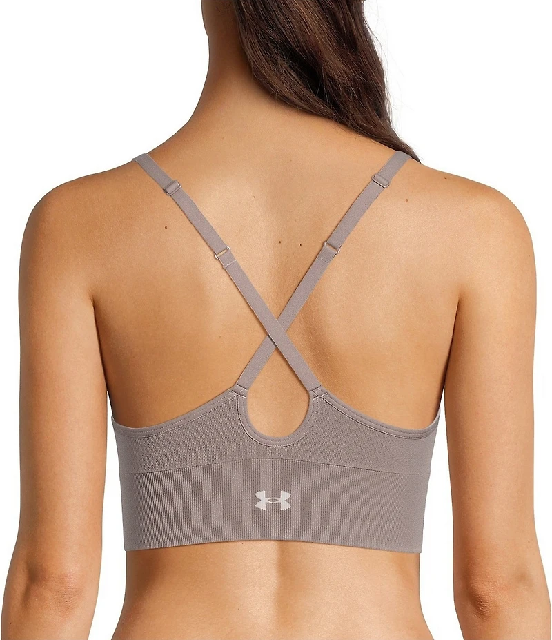 Under Armour Solid 4-Way Stretch Vanish Seamless Scoop Neck Sports Bra