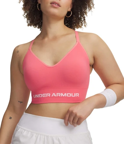 Under Armour Solid 4-Way Stretch Vanish Seamless Scoop Neck Sports Bra
