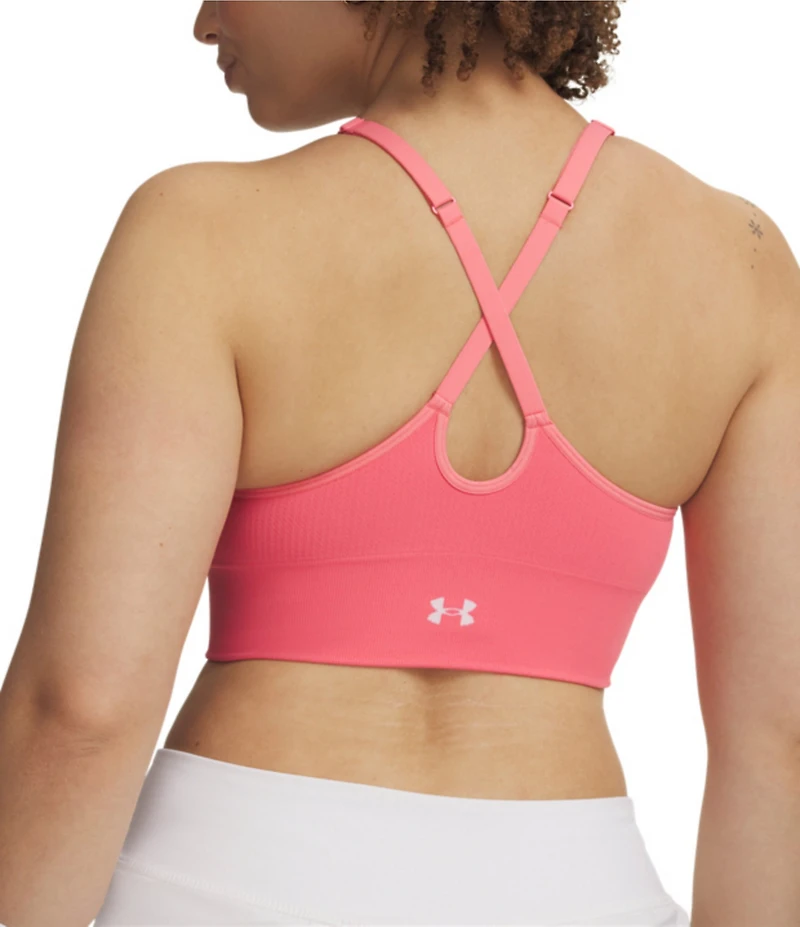 Under Armour Solid 4-Way Stretch Vanish Seamless Scoop Neck Sports Bra
