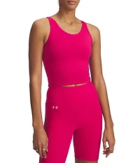 Under Armour Solid Knit Scoop Neck Sleeveless Fitted Motion Tank Top