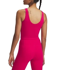 Under Armour Solid Knit Scoop Neck Sleeveless Fitted Motion Tank Top