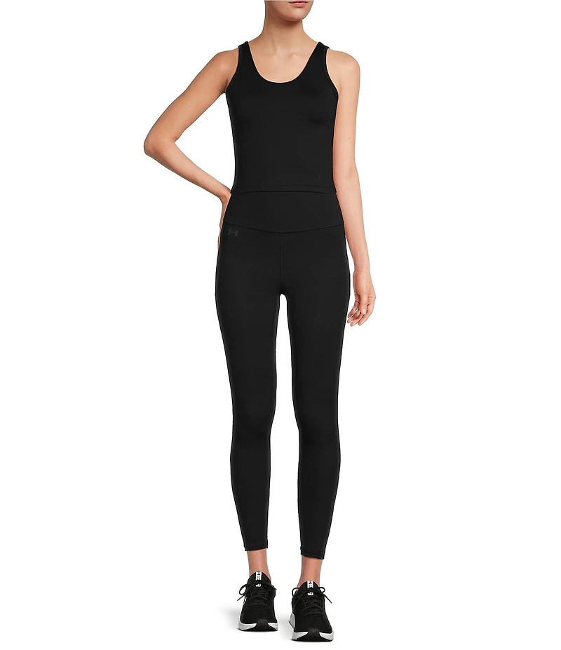 Under Armour Solid Knit Scoop Neck Sleeveless Fitted Motion Tank Top