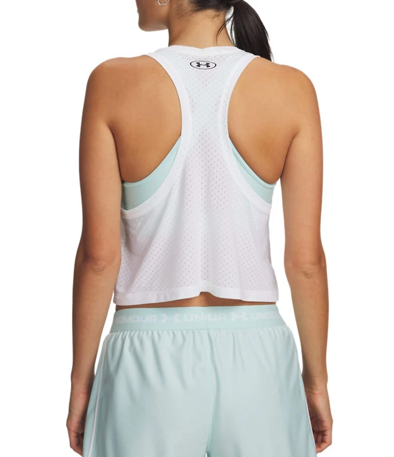 Under Armour Tech™ Sport Mesh Crew Neck Sleeveless Cropped Tank Top