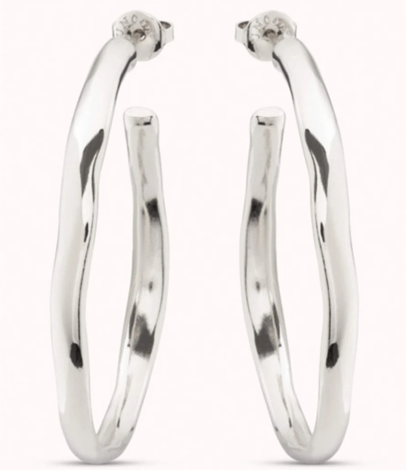 UNOde50 Ohmmm Silver Hoop Earrings
