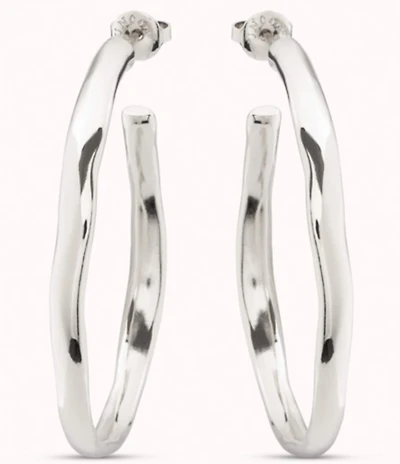 UNOde50 Ohmmm Silver Hoop Earrings