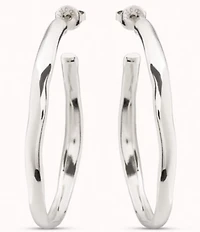UNOde50 Ohmmm Silver Hoop Earrings