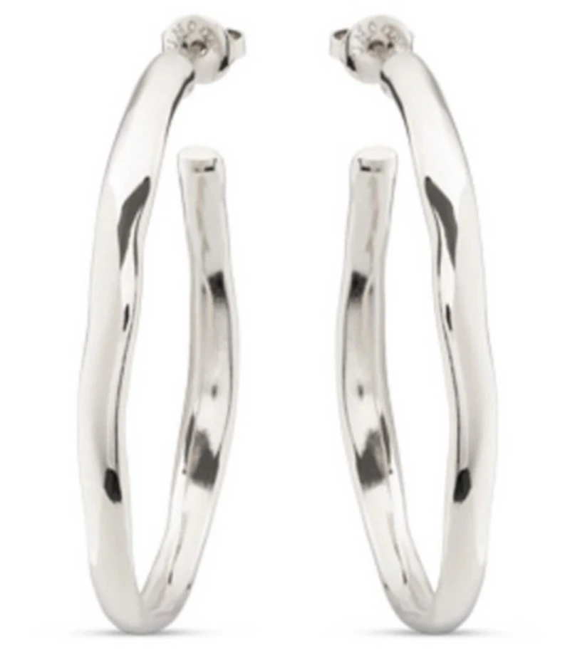 UNOde50 Ohmmm Silver Hoop Earrings