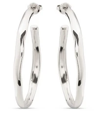UNOde50 Ohmmm Silver Hoop Earrings