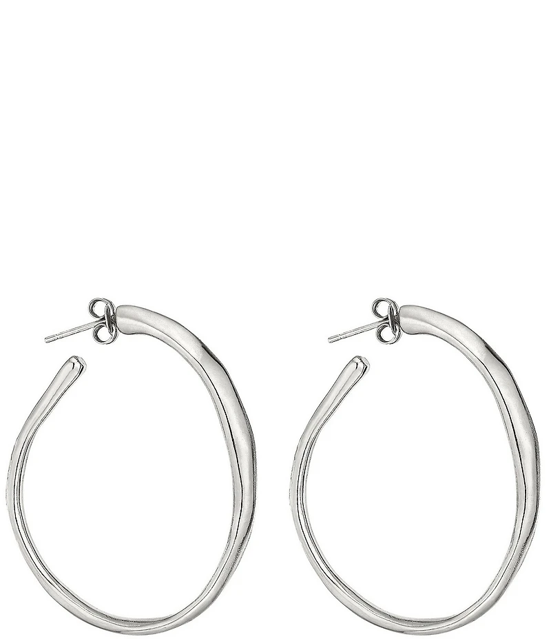 UNOde50 Ohmmm Silver Hoop Earrings
