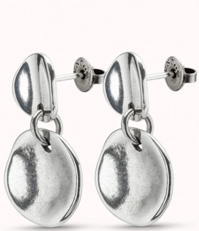 UNOde50 Scales Silver Sculptural Orbital Earrings