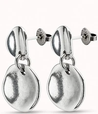 UNOde50 Scales Silver Sculptural Orbital Earrings