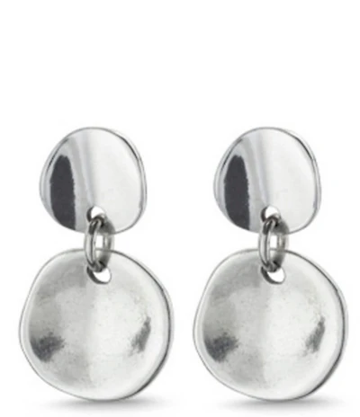UNOde50 Scales Silver Sculptural Orbital Earrings