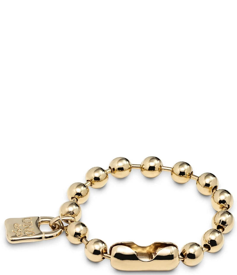 UNOde50 Snowflake Beaded Gold-Tone Line Bracelet