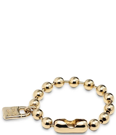 UNOde50 Snowflake Beaded Gold-Tone Line Bracelet