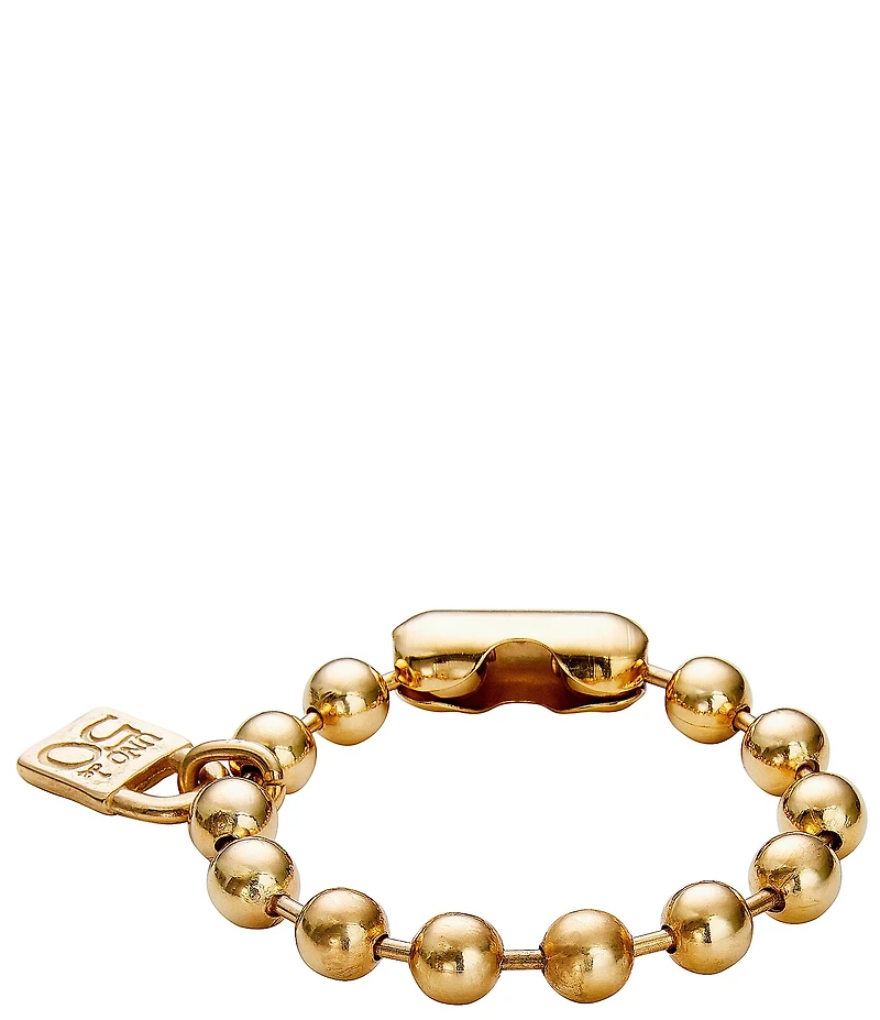 UNOde50 Snowflake Beaded Gold-Tone Line Bracelet