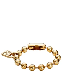 UNOde50 Snowflake Beaded Gold-Tone Line Bracelet