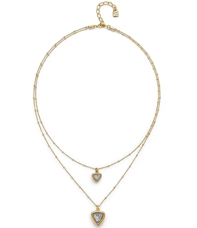 UNOde50 Alexandrite Stone Layered Short Multi Strand Necklace