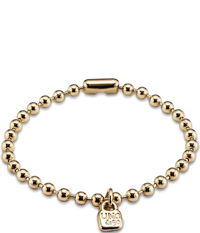 UNOde50 Emotions Beaded Charm 18k Gold Line Bracelet