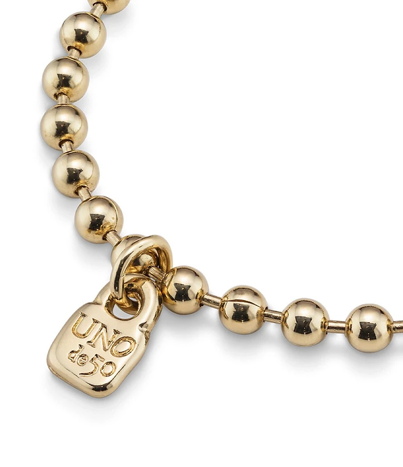 UNOde50 Emotions Beaded Charm 18k Gold Line Bracelet
