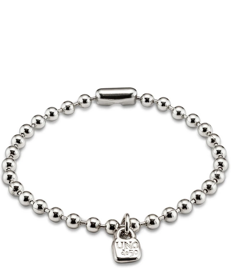 UNOde50 Emotions Beaded Charm Sterling Silver Line Bracelet