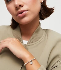 UNOde50 Emotions Beaded Charm Sterling Silver Line Bracelet