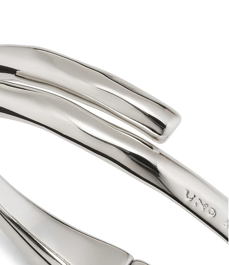UNOde50 Fearless Collection Meeting Point Sterling Silver Bangle Bracelet