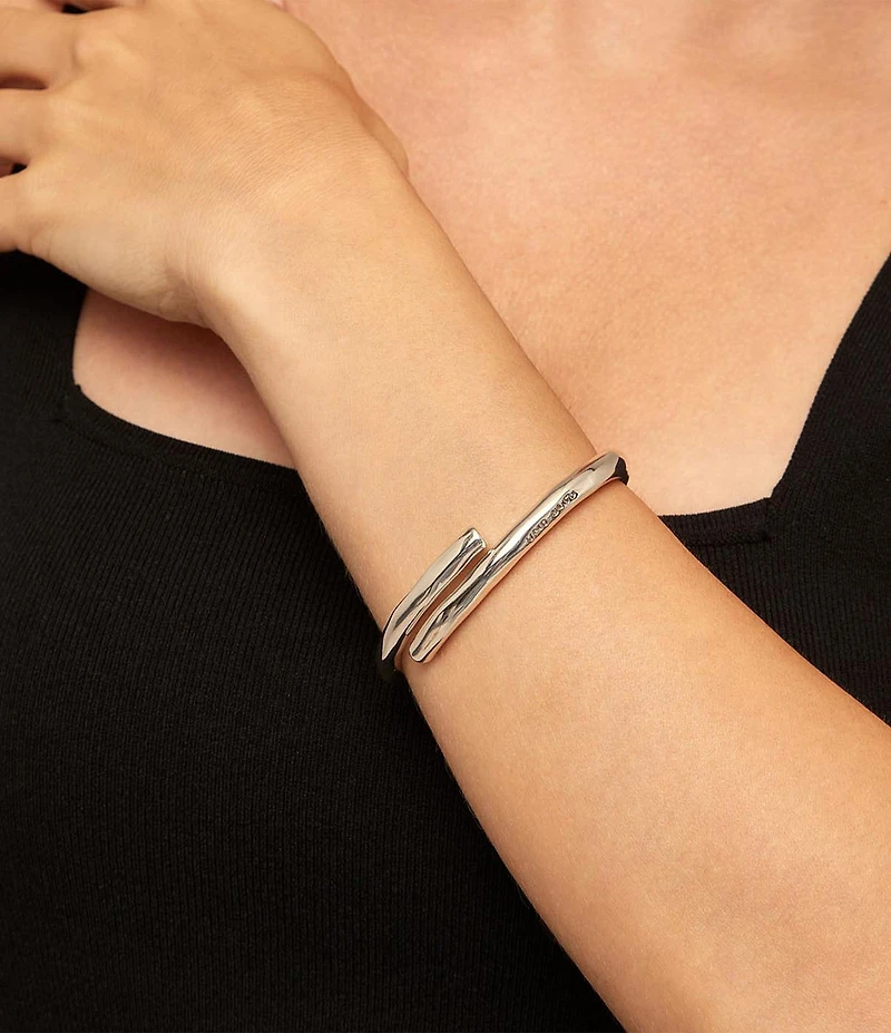 UNOde50 Fearless Collection Meeting Point Sterling Silver Bangle Bracelet